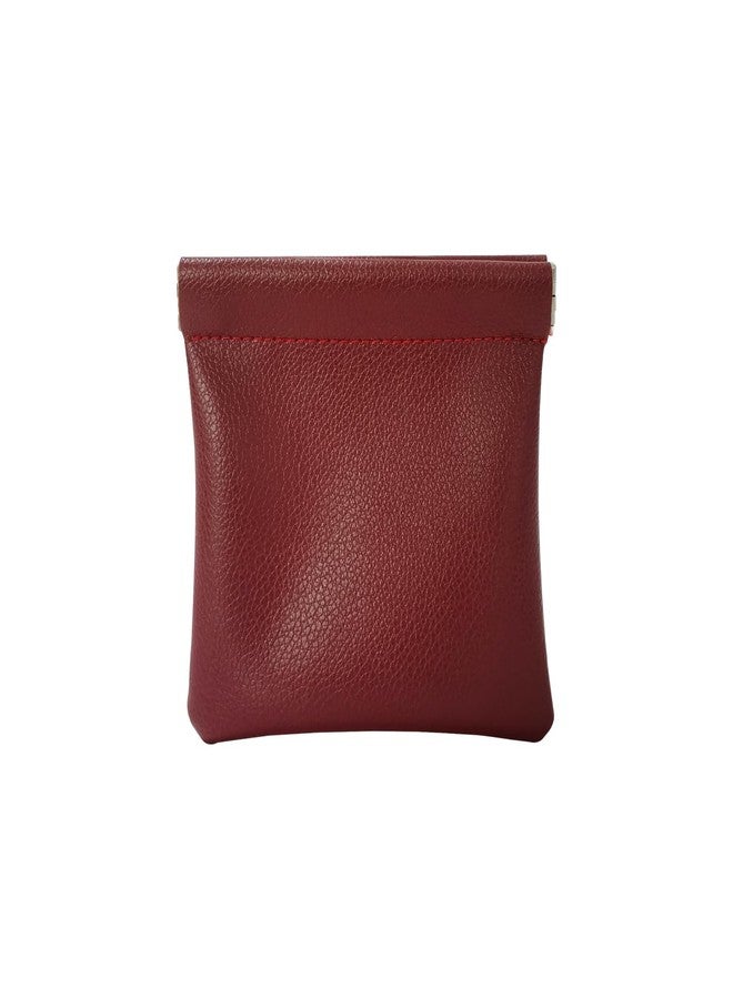 SCIKHEFT Faux Leather Jewelry Travel Bag Jewelry Pouch for Trinket Festive Gift Option for Christmas, Wedding Celebrations (Red 2PCS) - Image 1